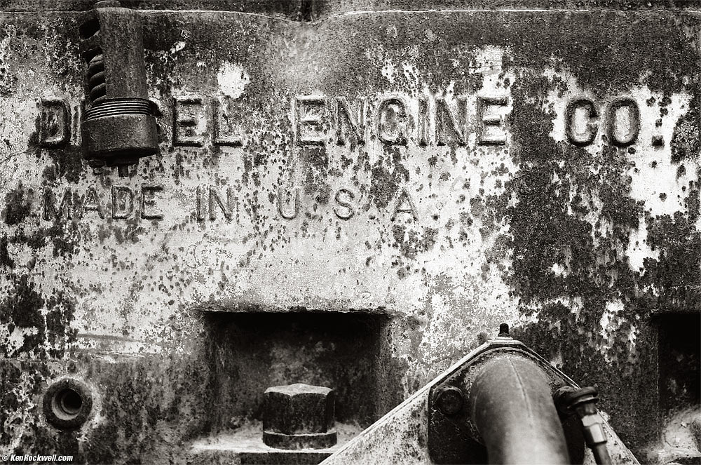 Diesel Engine Co., Borax Museum, Furnace Creek Ranch, Death Valley, California 1:08 PM. 