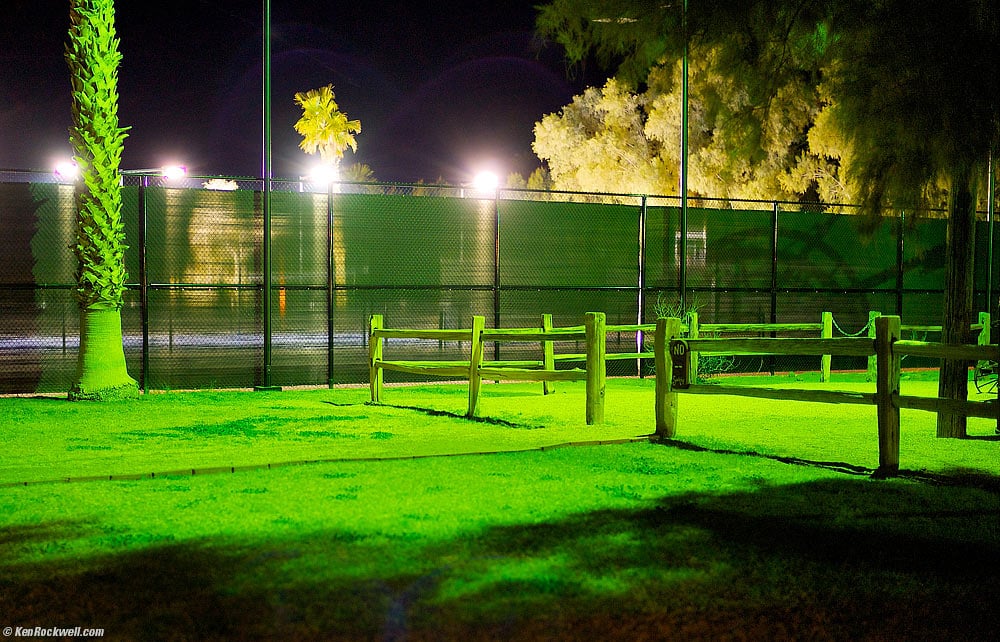 Courts, Furnace Creek Ranch, Death Valley, California 7:19 PM.