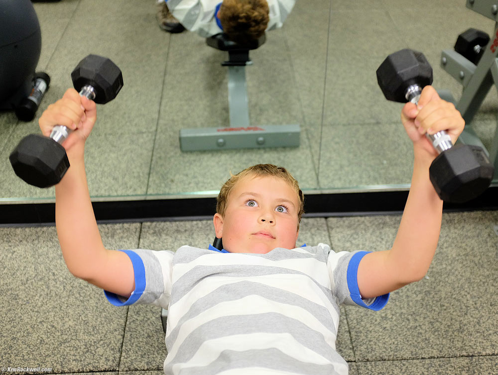 Ryan Pumps Iron After His Hour Walk