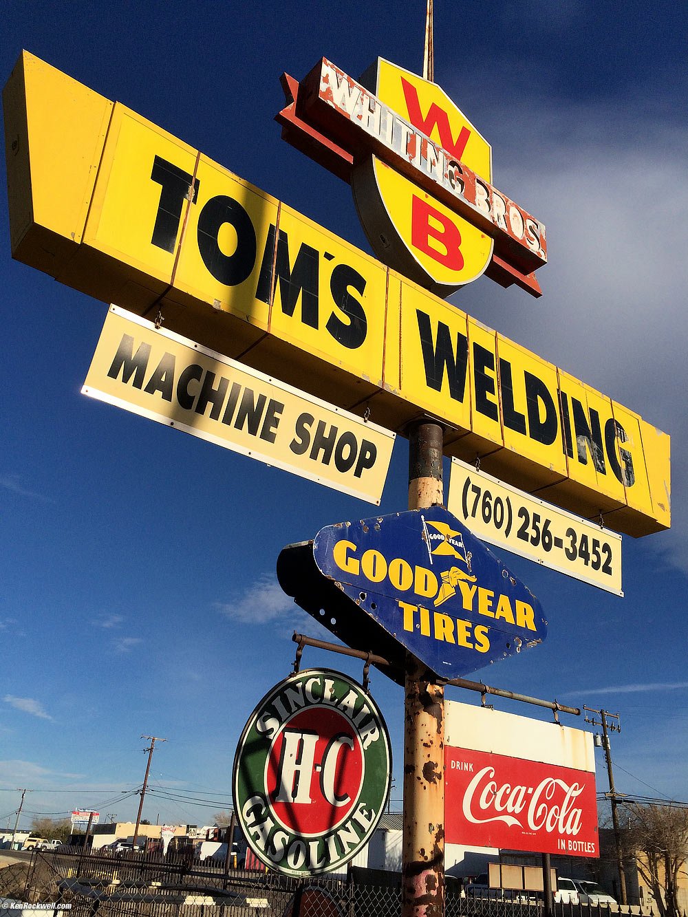 Signs, Tom's Welding, Barstow CA
