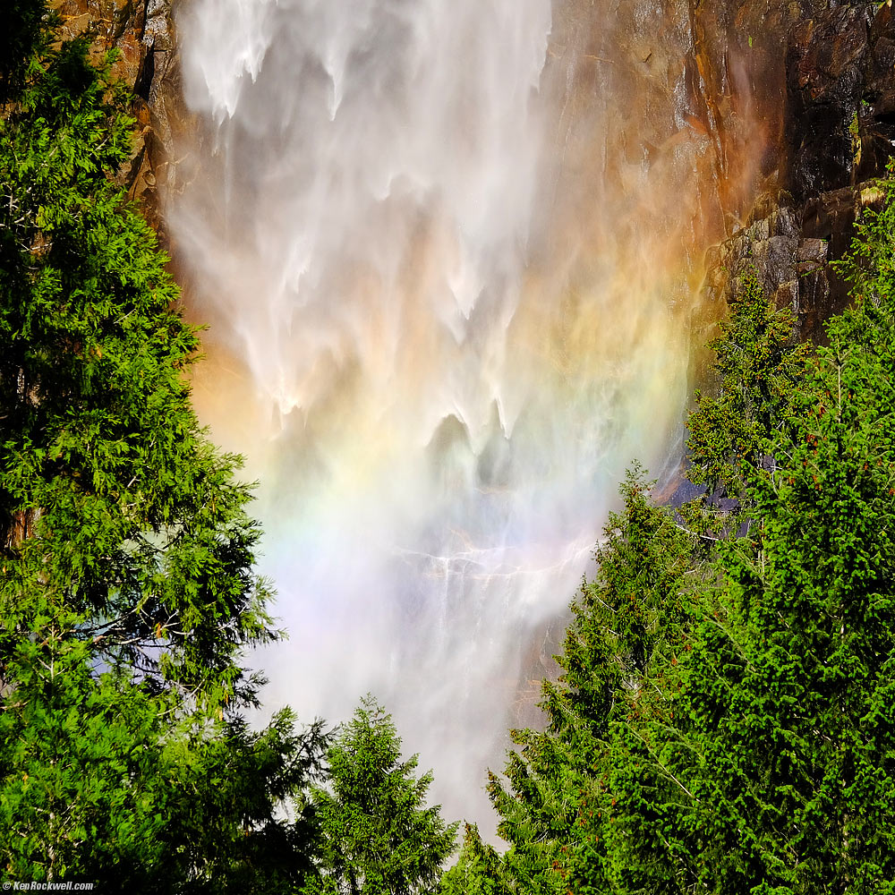Rainbow on Bridal Veil Falls, Yosemite Valley