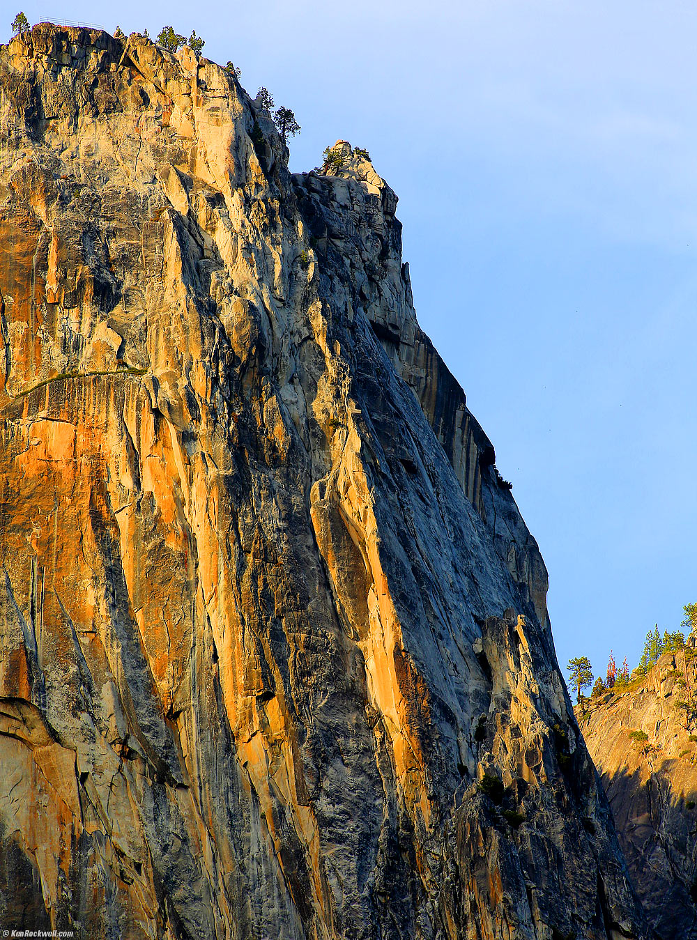 Last Light on Sheer Cliff, Yosemite