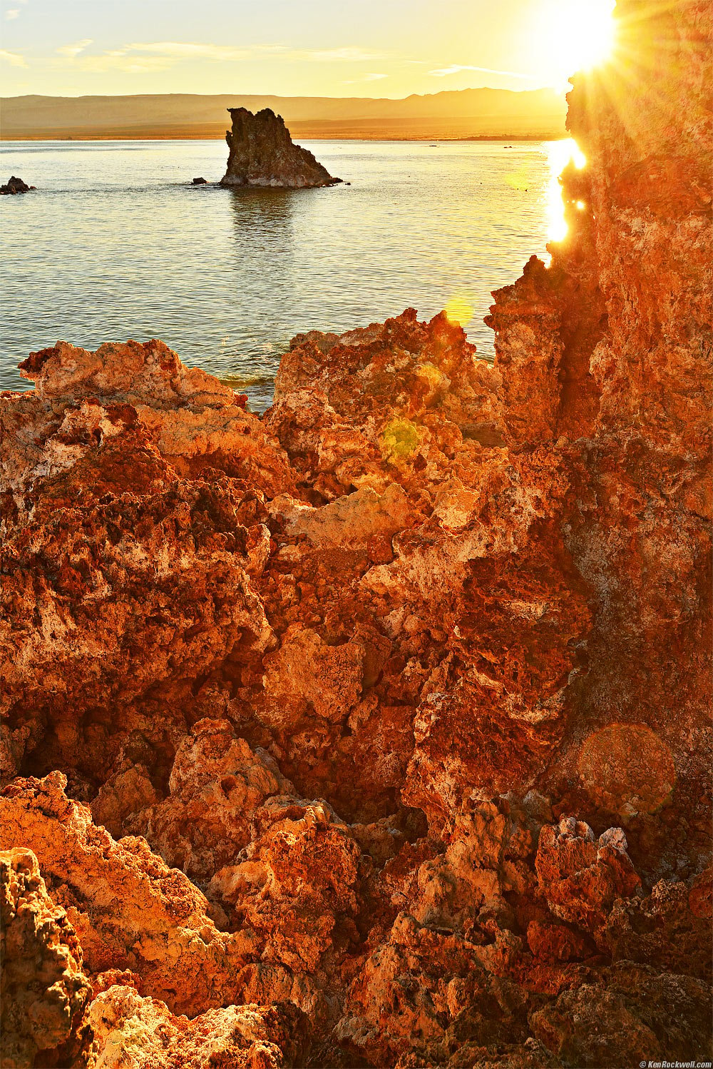 Mono Lake Sunrise with backlit tufa