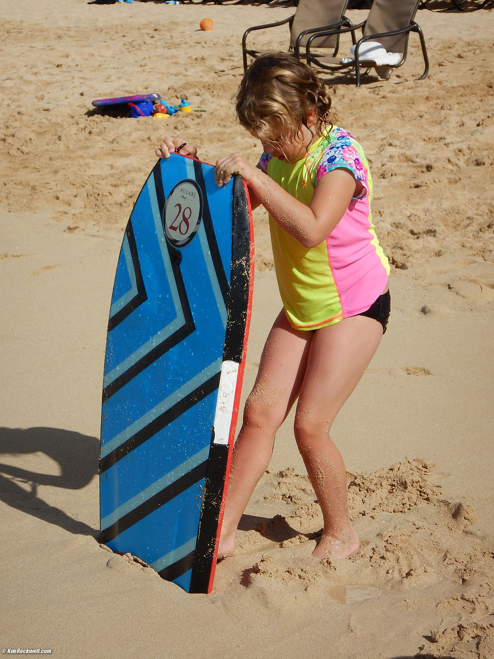 Katie and boogie board