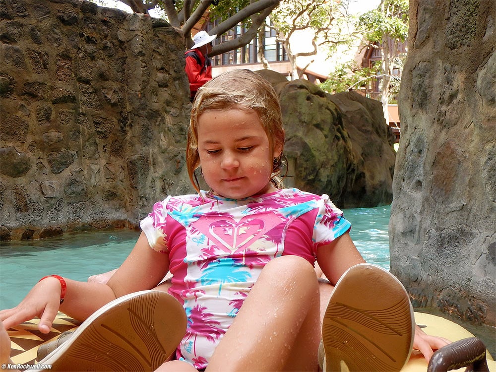 Katie on the Lazy River.