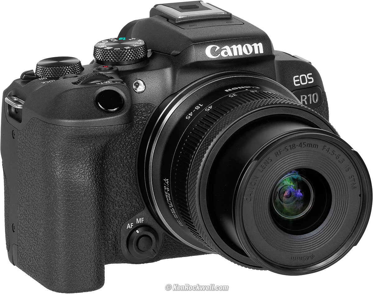 Canon EOS R10 Mirrorless Camera with RF-S 18-45mm f/4.5-6.3 IS STM Lens +  SanDisk 64GB Memory Card + Case +Buzz-Photo Accessory Bundle 