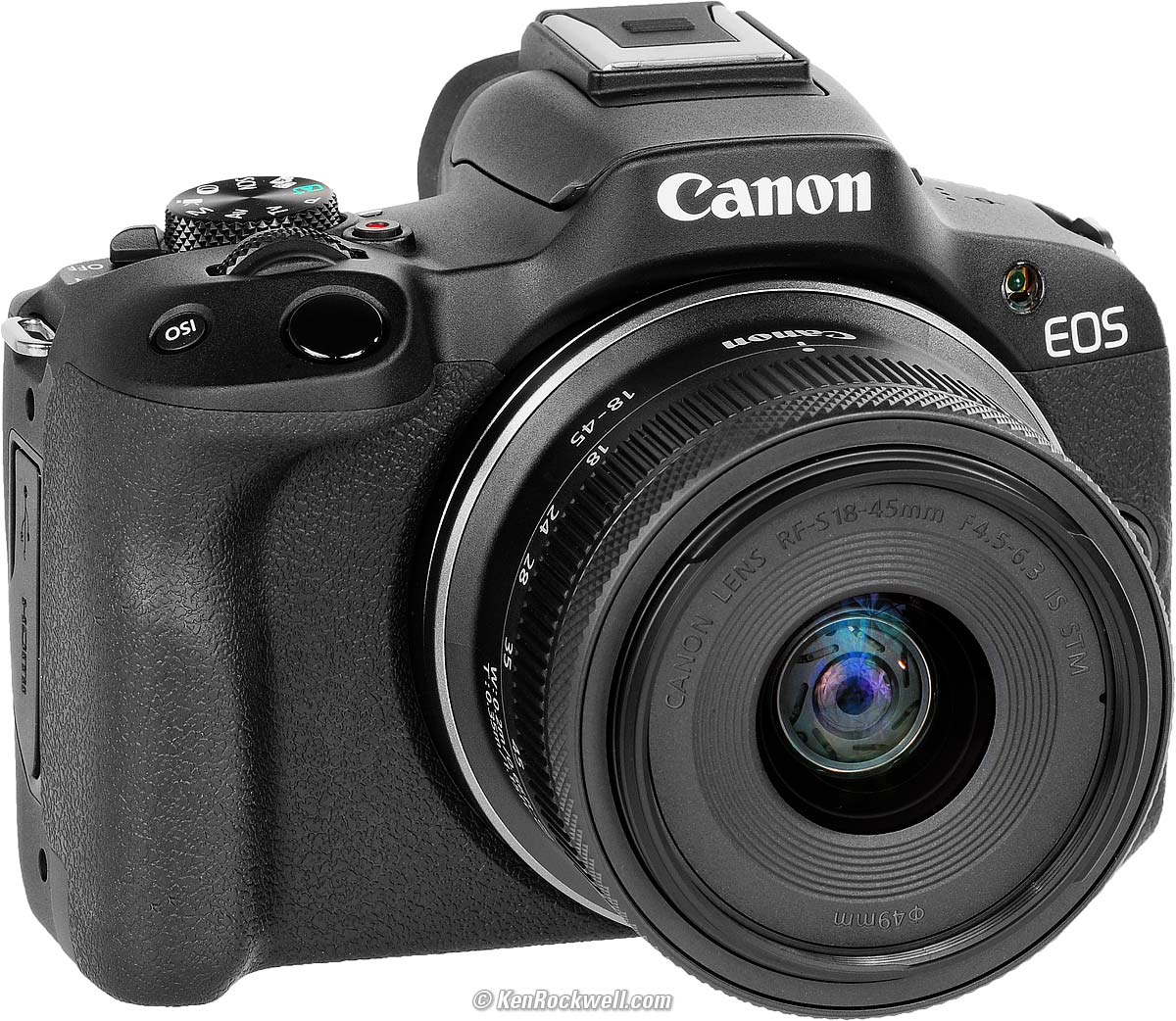 Canon EOS R50 Mirrorless Camera with RF-S 18-45mm f/4.5-6.3 IS STM Lens,  White