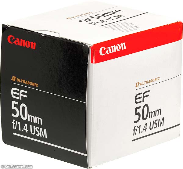 Canon 50mm f/1.4 box