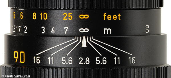 Leica 90mm f/2.8 Tele Focus Scale