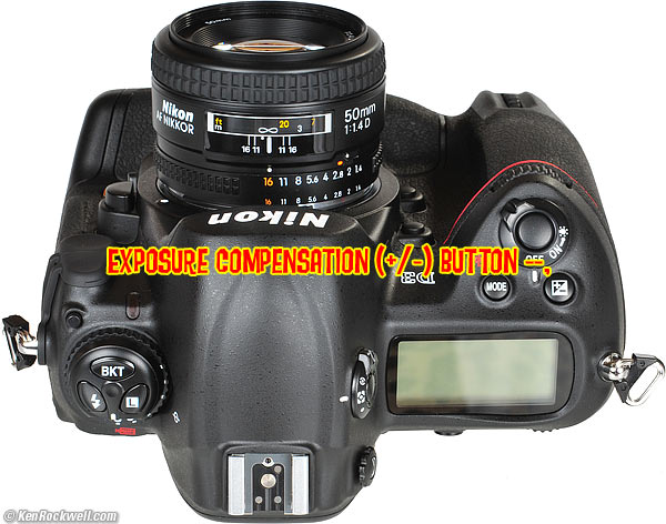 Nikon D3 Exposure Compensation Button