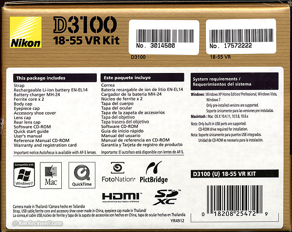Boxed Nikon D3100