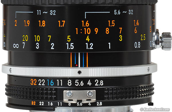 NIkon 105mm f/2.8 focus scales
