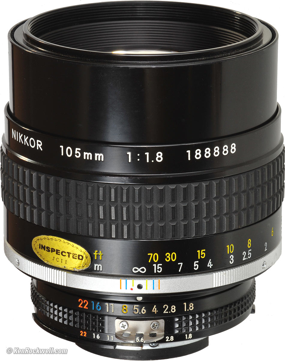 Nikon Nikkor 105mm F/1.8 Ais Lens #45019H23-
