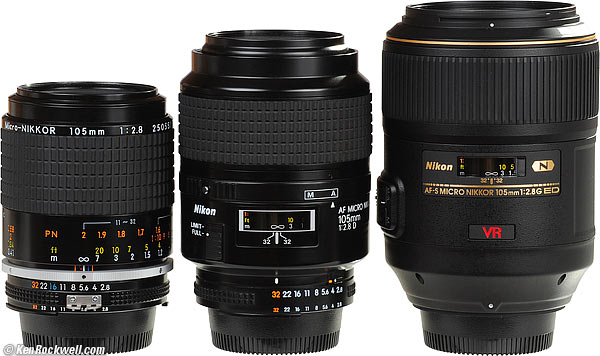 Nikon 105mm Micros compared