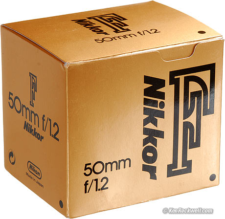 Nikon 50mm f/1.2 Box