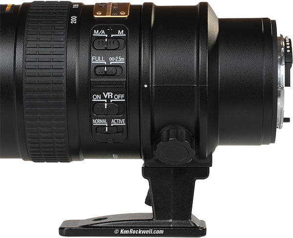 Nikon 70-200mm VR Switches