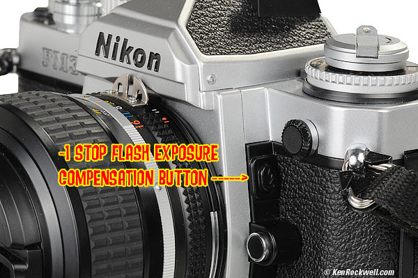 Nikon FM3a TTL flash button