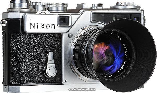 Nikon SP with 5cm f/1.4 and hood