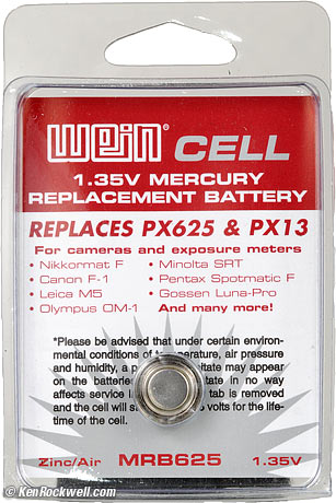 TWO ZINC AIR REPLACEMENT FOR MERCURY PX625 & PX13 