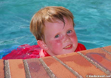 Kid in pool