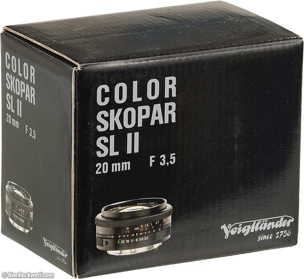 フォクトレンダー　COLOR SKOPAR 20mm F3.5 EF